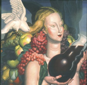 Jean Dupas - The French Art Deco artist primaveragallery Les Pigeons Blanc - Art Deco Artist - Jean Dupas